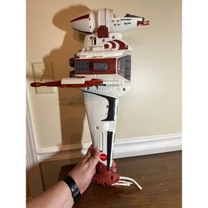 Hasbro Star Wars The Clone Wars B-Wing Starfighter Vehicle Red White Loose